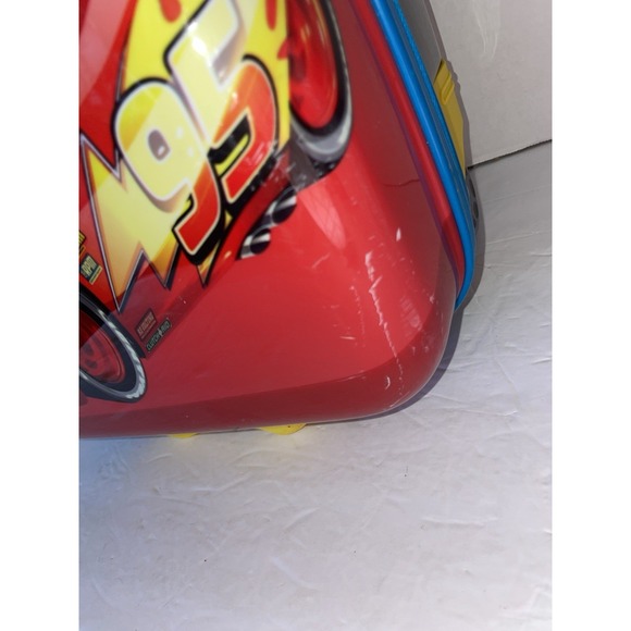 American Tourister Kids Disney Lighting McQueen Roll Aboard Hard Sided Suitcase - Picture 4 of 16
